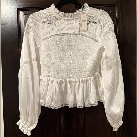 Anthropologie Tops - NEW Anthropologie White Embroidered Blouse